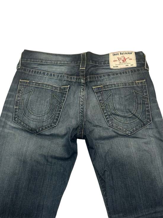 True Religion Ricky Relaxed Straight Dark Wash Jeans Size 33 - Picture 7 of 8